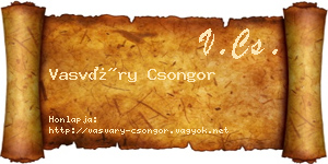 Vasváry Csongor névjegykártya